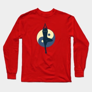 Yoga at Night Yin Yang Moon Long Sleeve T-Shirt